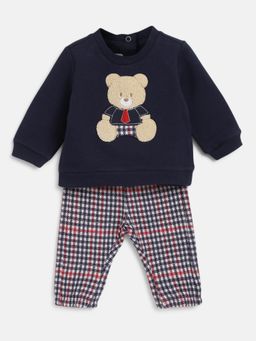 Chicco - Boys White & Red Applique Sweatshirt with Trouser