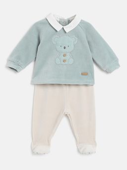 Chicco - Boys Medium Natural Applique Sweater with Leggings