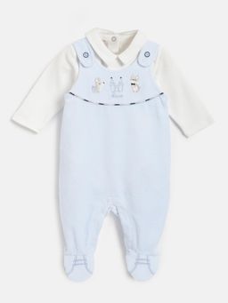 Chicco - Boys Light Blue Embroidered Bodysuit with Babysuit