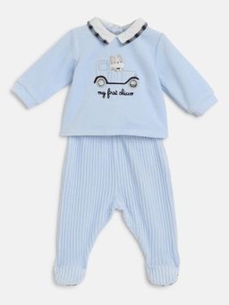 Chicco - Boys Light Blue Applique Sweater with Leggings