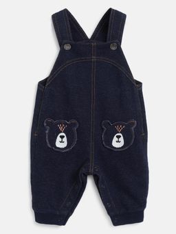Chicco - Boys Dark Blue Printed Long Dungaree