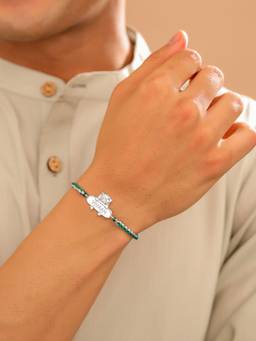 Kicky and Perky - Owl Personalized Kids 925 Sterling Silver Rakhi