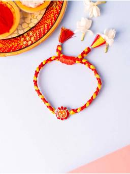 Kicky and Perky - 925 Sterling Silver Colourful Lion Kids Rakhi