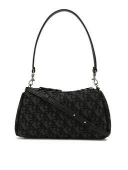 Calvin Klein - Women Black Logo Polyester Baguette Handbag