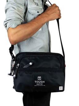 NFI Essentials - Unisex Black Waist Pouch Side Shoulder Sling Bag