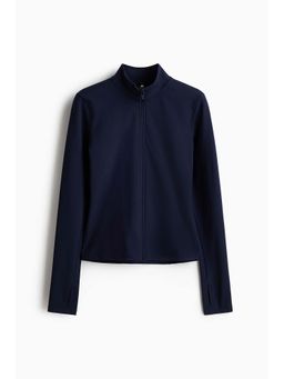 H&M - Women Blue Zip-Through Sports Jacket with Softmove