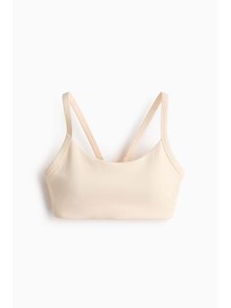 H&M - Women Beige Medium Support Sports Bra with Softmove