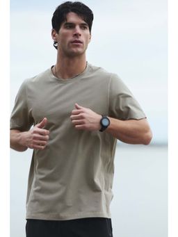 H&M - Men Beige Sports T-Shirt with Drymove