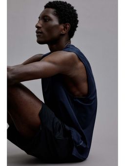 H&M - Men Blue Regular Fit Sports Vest Top with Drymove