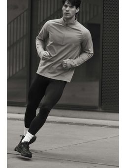 H&M - Men Black Pocket-Detail Running Tights with Drymove