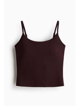H&M - Women Purple Integral-Bra Sports Strappy Top with Softmove