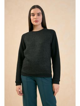 SALT Attire - Eva Crew Neckline Raglan Sleeves Ribbed Sweater
