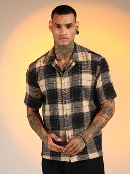 Campus Sutra - Men'S Tartan Resort Oversized Shirt