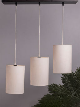 Homesake - Linear Cluster White Shade Hanging Light