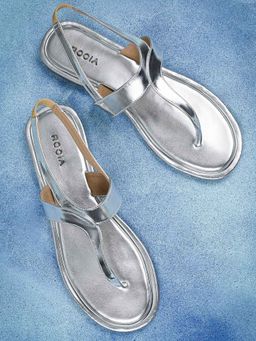 ROCIA - By Regal Silver Women Casual Flat Sandals