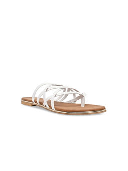 ROCIA - By Regal White Women Strappy Flats