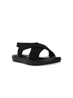 ROCIA - By Regal Black Women Casual Cross Sandals