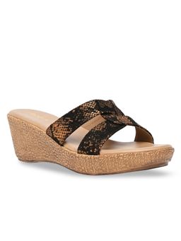 ROCIA - By Regal Bronze Women Shimmery Wedges