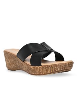 ROCIA - By Regal Black Women Casual Wedges