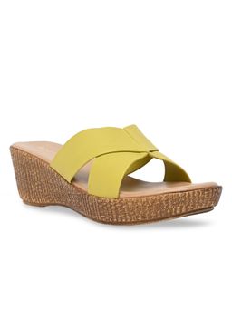 ROCIA - By Regal Mustard Women Casual Wedges