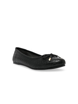 ROCIA - By Regal Black Women Woven Ballerinas