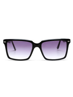 Scott Sunglasses - Grey Lens Rectangle Sunglass Full Rim Black Frame - Scott 10012 Clive C3 54 S