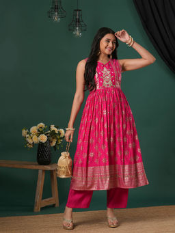 Globus - Pink Printed Kurta with Pant (Set of 2)