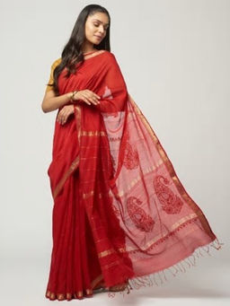 Fabindia - Cotton Silk Embroidered Sari