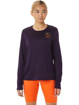 ASICS - Fujitrail Logo Ls Purple Womens T-shirts