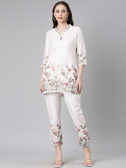 NEERU'S - Cream Casual Printed Co-Ord