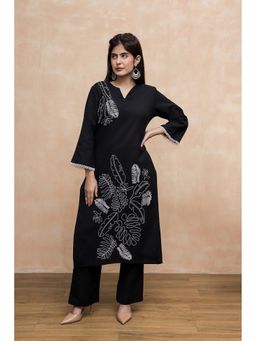 AADEWS - Laila Black Embroidery Kurta with Pant