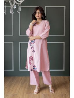 AADEWS - NOLA Pink Embroidery Kurta with Pant