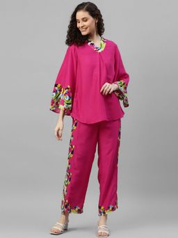 Deebaco - Magenta Women Pure Cotton Co-Ord