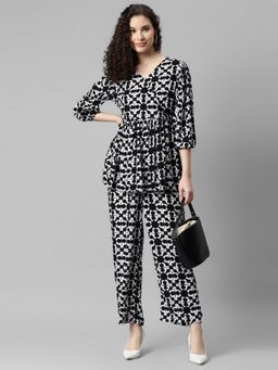 Deebaco - Geometrical Printed Pure Rayon Women Co-Ord
