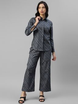 Deebaco - Alphabetic Printed Women Shirt with Pant Co-Ord
