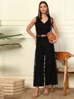 Deebaco - Black Women Crop and Shrug Co-Ord