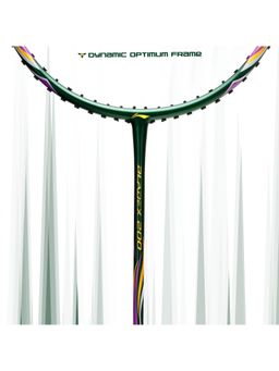 Li-Ning - BladeX 200R Carbon Fibre Badminton Strung Racket (Emerald-Gold) with Free Full Cover
