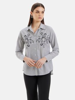 Kazo - Octavia Full Sleeves Embroidered Shirt