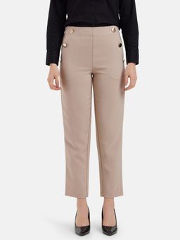 Kazo - Caroline Beige Straight Fit Trouser