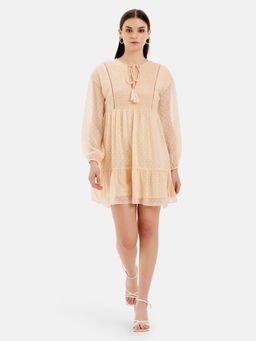 Kazo - Catherine Mini Tie-Up Dress
