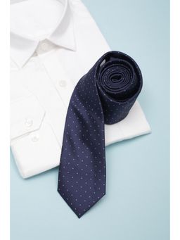 Allen Solly - Men Navy Blue Embroidered Formal Tie