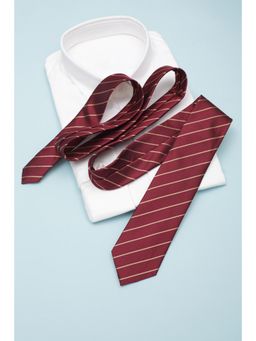 Allen Solly - Men Maroon Stripes Formal Tie