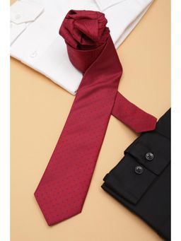Allen Solly - Men Maroon Embroidered Formal Tie