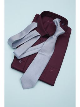 Allen Solly - Men Grey Embroidered Formal Tie