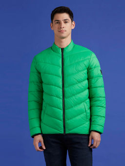 Pepe Jeans - Green High Neck Puffer Jacket