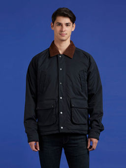Pepe Jeans - Navy Blue Corduroy Collar Utility Jacket