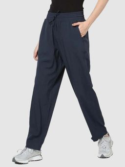 GAP - Women High-Rise Slim Fit Solid Casual Trouser - Navy Blue