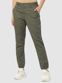 GAP - Women's High-Rise Slim Fit Joggers - Olive