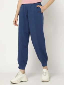 GAP - Women's Regular Mid-Rise Logo Joggers - Blue