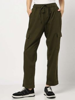 GAP - Women's Mid-Rise Comfortable Fit Cargo Pant - Olive